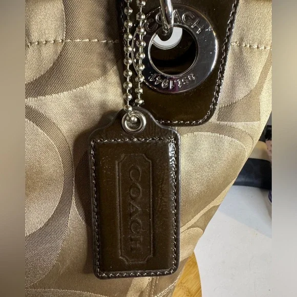 Coach Signature Alex Sateen Tote Bag D1249-20864M EUC - Picture 3 of 11